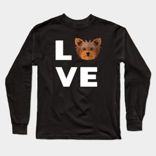 Yorkie love Dog gift Long Sleeve T-Shirt